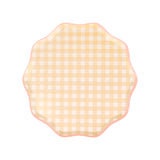 Gingham Pastel Large Plates / Gingham Paper Plate / Garden Party Plate / Tea Party / Bridal Shower Plates / Picnic Plates