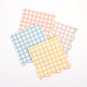 Gingham Pastel Large Napkins / Gingham Paper Napkins / Garden Party Napkins / Tea Party / Bridal Shower Napkin / Summer Picnic Napkin