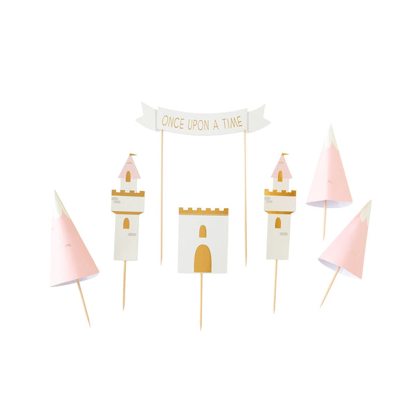 Princess Birthday Cake Topper Set / Princess Cake Toppers / Fairytale Princess Castle / Princess Party Decorations / Fairytale Princess