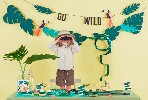 Go Wild Party Banner / Animal Garland / Party Animal Banner / Happy Birthday Banner / Let's Get Wild / Party Like An Animal