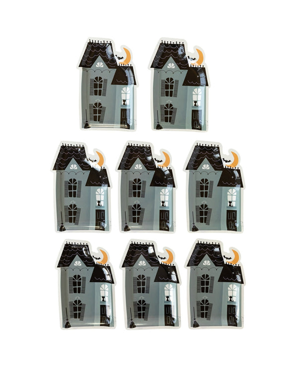 Halloween Haunted House Plate / Witching Hour Haunted House / Hocus Pocus Party / Halloween Party Napkins / Halloween Party