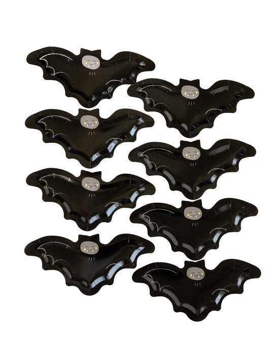 Bat Plates / Black Bat Plates / Cute Bat Plate / Halloween Plates / Halloween Party / Vampire Bat