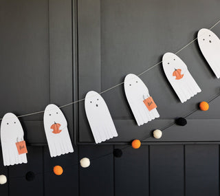 Halloween Boo Crew Ghost Banner / Ghost Shaped Banner / Halloween Banner / Halloween Party / Halloween Decor / Ghost Decor