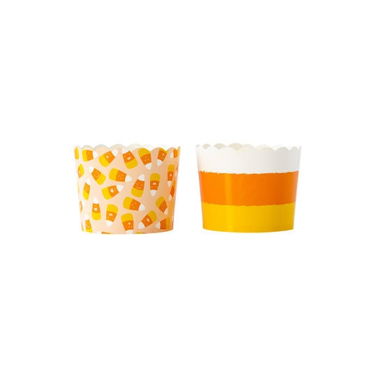 Halloween Candy Corn Baking Cups / Kids Halloween Party / Halloween Party / Halloween Decor / Candy Corn / Food Cups