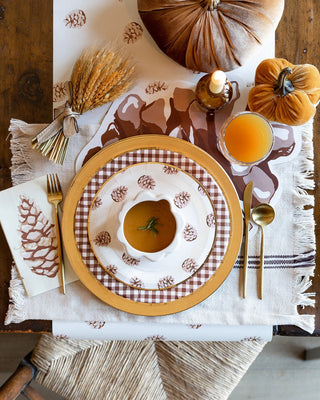 Thankful Pinecone Napkins / Harvest Napkins / Thanksgiving Napkins / Friendsgiving Napkins / Thankful Party Napkins / Pinecone Napkins