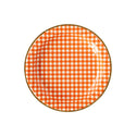 Harvest Brown Gingham Check Dinner Plates / Thanksgiving Charger / Rustic Farmhouse Thanksgiving / Friendsgiving / Thanksgiving Dinner Plate