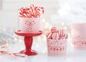Candy Cane Pink Baking Cups / Candy Cane Food Cups / Peppermint Treat Cups / Christmas Treat Cups / Holiday Muffin Cups / Cupcake Liners