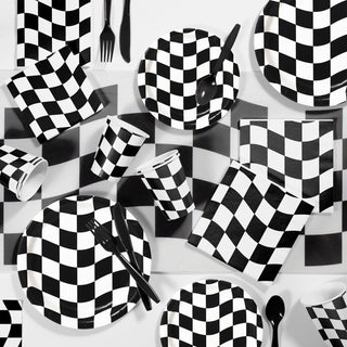 Checkered Flag Tablecloth / Race Car Paper Party Tablecloth / Race Car Tablecloth / Race Car Birthday Party / Race Car Party