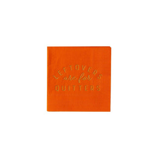 Leftovers Are For Quitters Napkins / Thanksgiving Napkins / Friendsgiving Napkins / Funny Party Napkins / Funny Thanksgiving Napkins