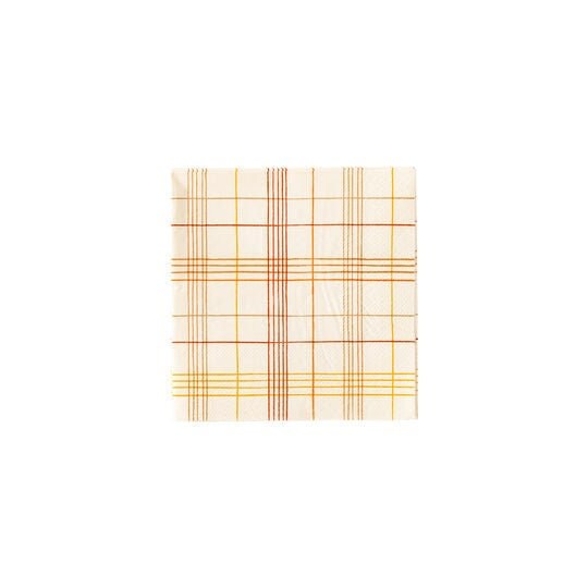 Fall Plaid Small Napkins / Modern Plaid Fall Napkins / Thanksgiving Napkins / Harvest Party Napkins / Thanksgiving Party / Fall Baby Shower