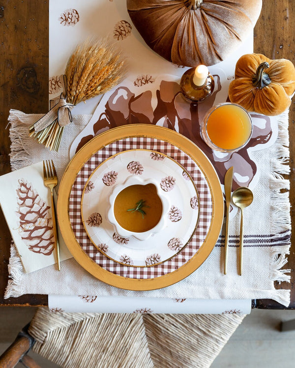 Wooden Pinecone Napkin Tags / Thanksgiving Tablescape / Farmhouse Thanksgiving /Friendsgiving /Thanksgiving Napkin Rings /Rustic Napkin Ring