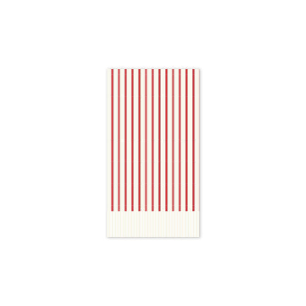 Red Stripe Fringe Napkins / Red Pinstripe Napkin / Red Fringe Napkins / Holiday Napkins / Christmas Paper Napkin / Christmas Party Napkin