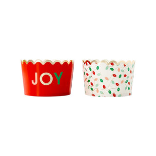 Holiday JOY Jumbo Baking Cups 40ct/ Joy Food Cups / Christmas Lights Jumbo Food Cups / Christmas Kids Treat Cups / Holiday Kids Party