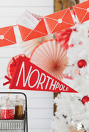 North Pole Felt Banner Pennant / North Pole Sign / North Pole Express / Christmas Pennant / Christmas Decor
