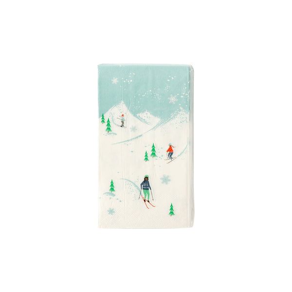 Cozy Lodge Winter Scene Plates / Skiing Round Plates / Winter Wonderland Plates / Cozy Ski Hill Plates / Christmas Tableware