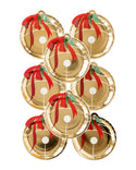 Jingle Bell Plates / Gold Jingle Bell Shaped Plates / Christmas Plates / Holiday Paper Plates / North Pole Express / Christmas Party Plates