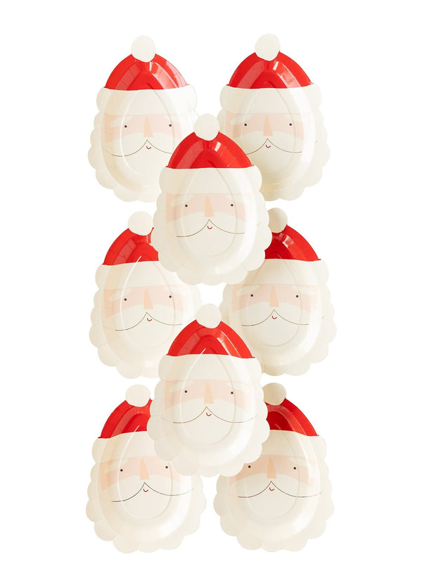 Santa Plate / Santa Decoration / Holiday Party / Santa Claus is Coming to Town / Santa Tableware / Santa Party Plate