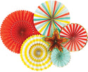 Carnival Party Fan Set / Circus Party / Hanging Party Decor / Party Fans / Fan Set / Paper Fans / Primary Color Fan Set / Under the Big Top