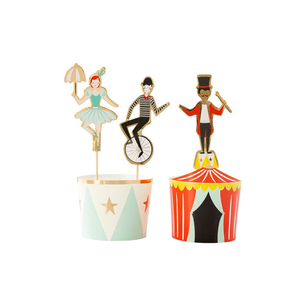 Carnival Cupcake Kit / Carnival Baking Cups with Toppers / Treat Cups / Baking Cups / Rainbow / Carnival Party / Circus Party